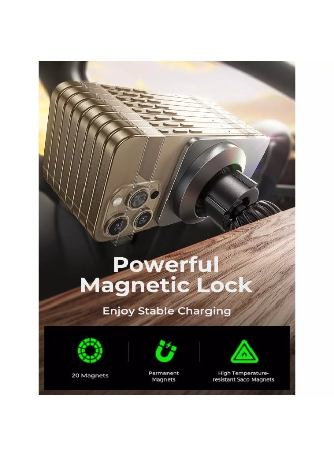 Lisen for iPhone 16 Magsafe Car Mount Charger,15W Wireless Car Charger Mount, Magnetic Air Vent Car Phone Holder for iPhone 16/Pro/Plus/Pro Max/iPhone 15/14/13/12 Series 2E721 - Image 5